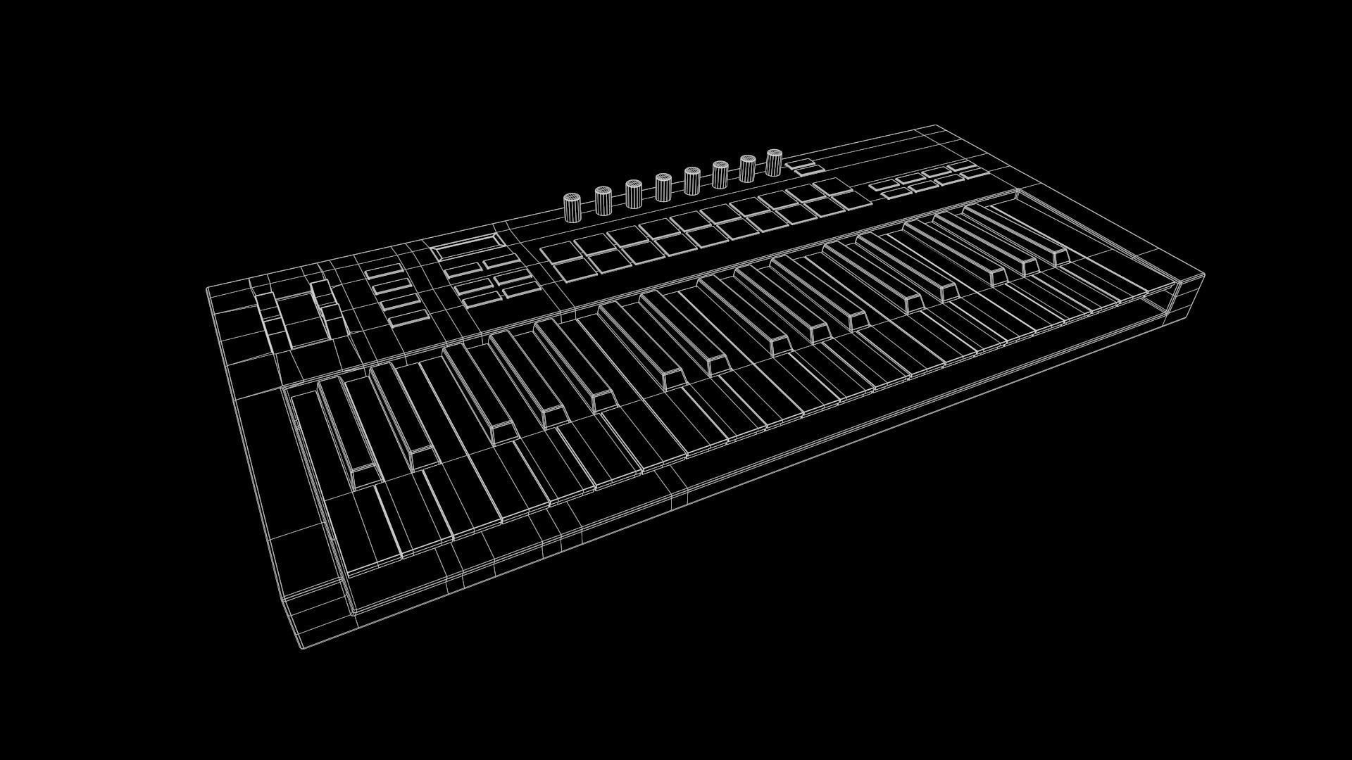 Novation Launchkey 37 MKIII Low-poly 3D model_6