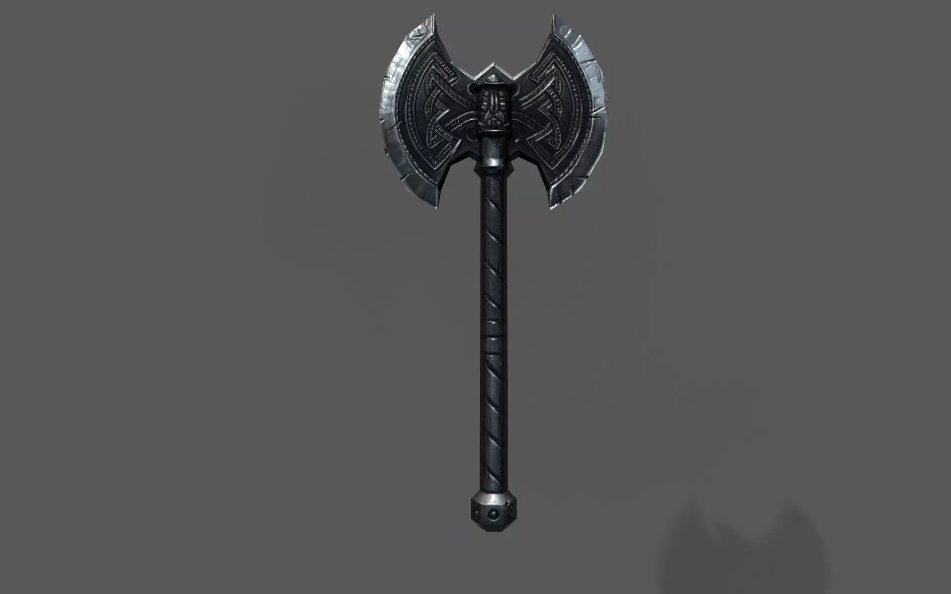 low poly axe Low-poly 3D model_0