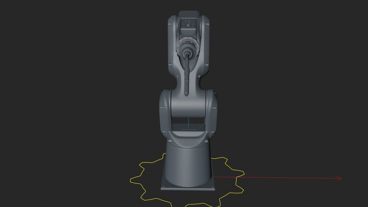 Fanuc LR MATE 200IB Cinema 4D Rigged Robotic Arm 3D model_13
