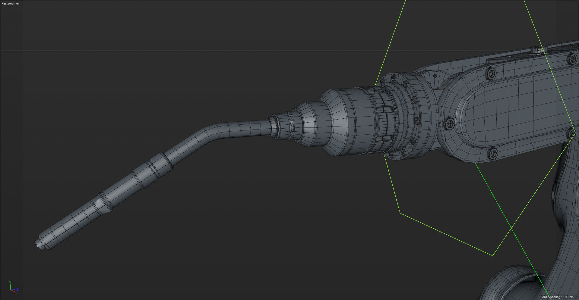 Fanuc LR MATE 200IB Cinema 4D Rigged Robotic Arm 3D model_10