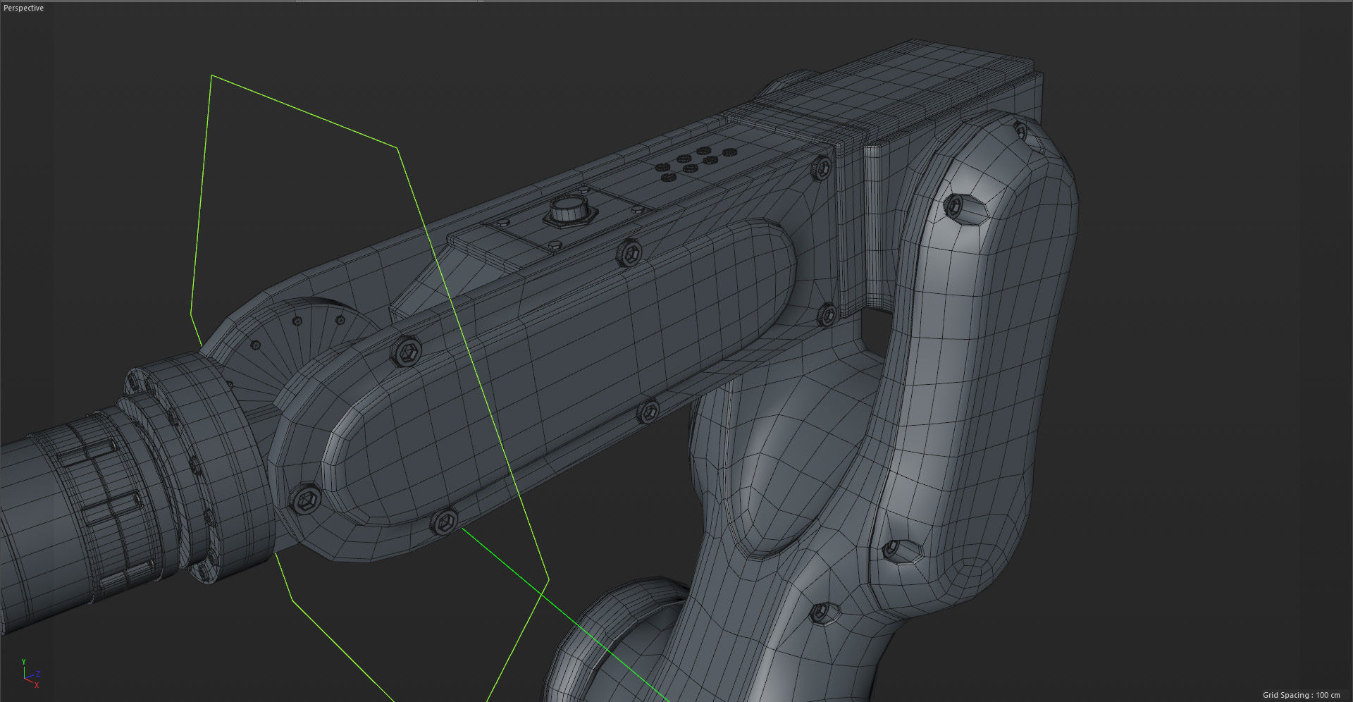 Fanuc LR MATE 200IB Cinema 4D Rigged Robotic Arm 3D model_9