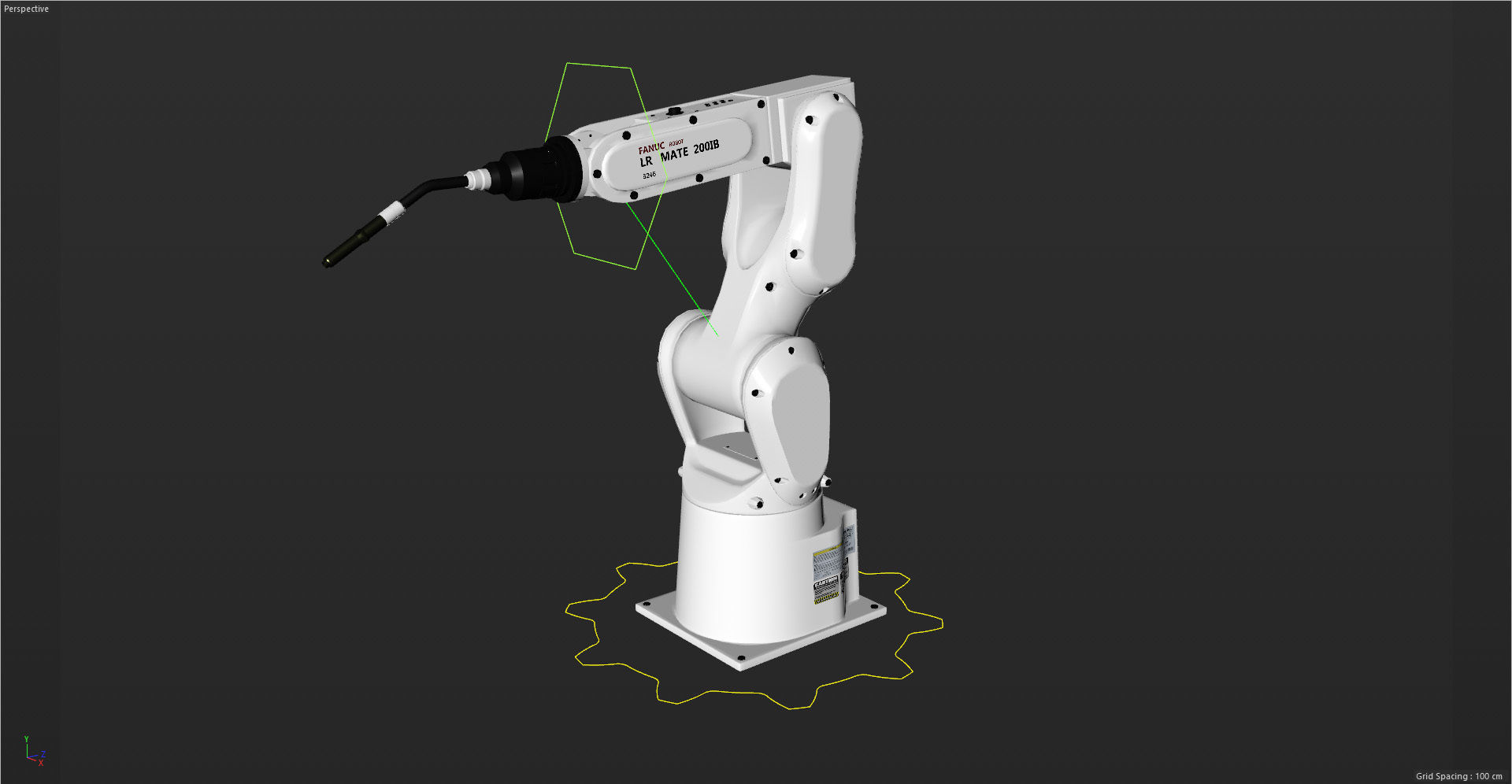 Fanuc LR MATE 200IB Cinema 4D Rigged Robotic Arm 3D model_21
