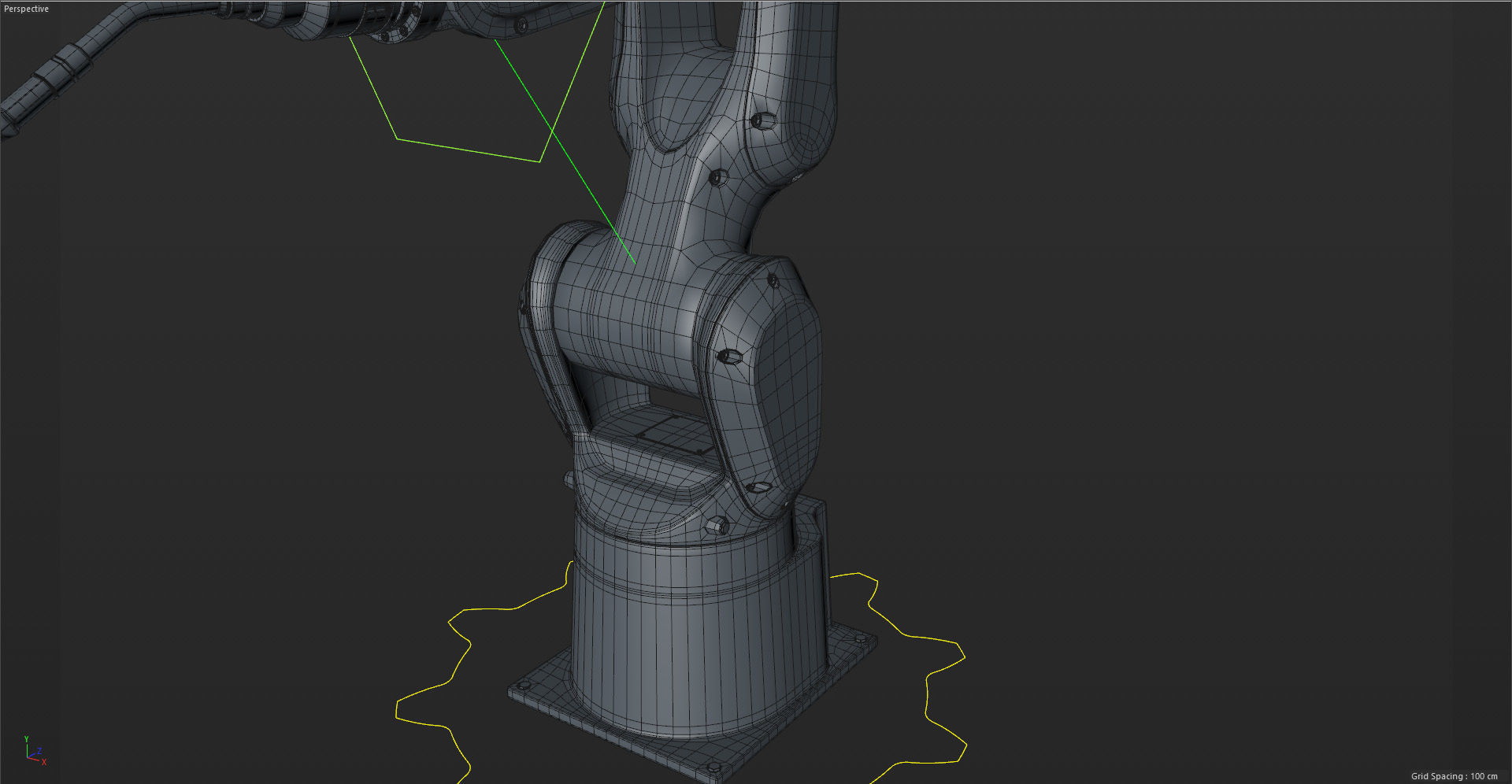 Fanuc LR MATE 200IB Cinema 4D Rigged Robotic Arm 3D model_7