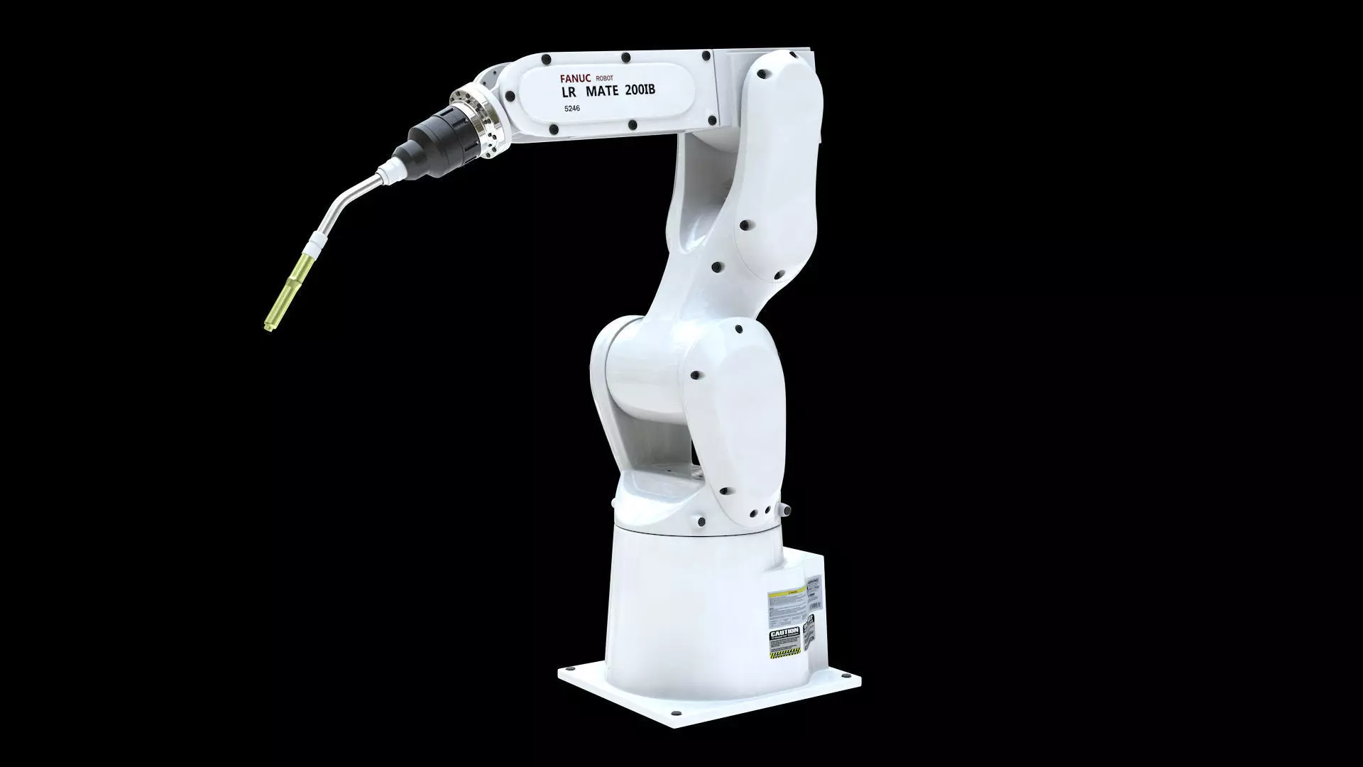 Fanuc LR MATE 200IB Cinema 4D Rigged Robotic Arm 3D model_0