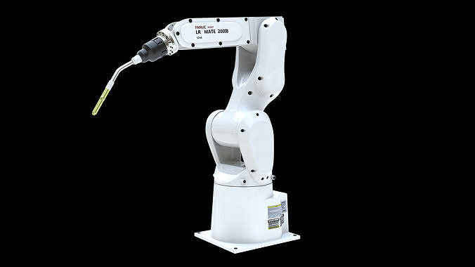 Fanuc LR MATE 200IB Cinema 4D Rigged Robotic Arm 3D model