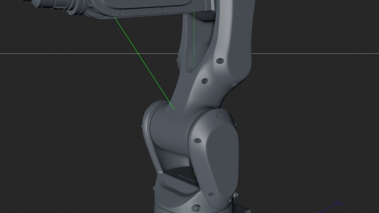 Fanuc LR MATE 200IB Cinema 4D Rigged Robotic Arm 3D model_16