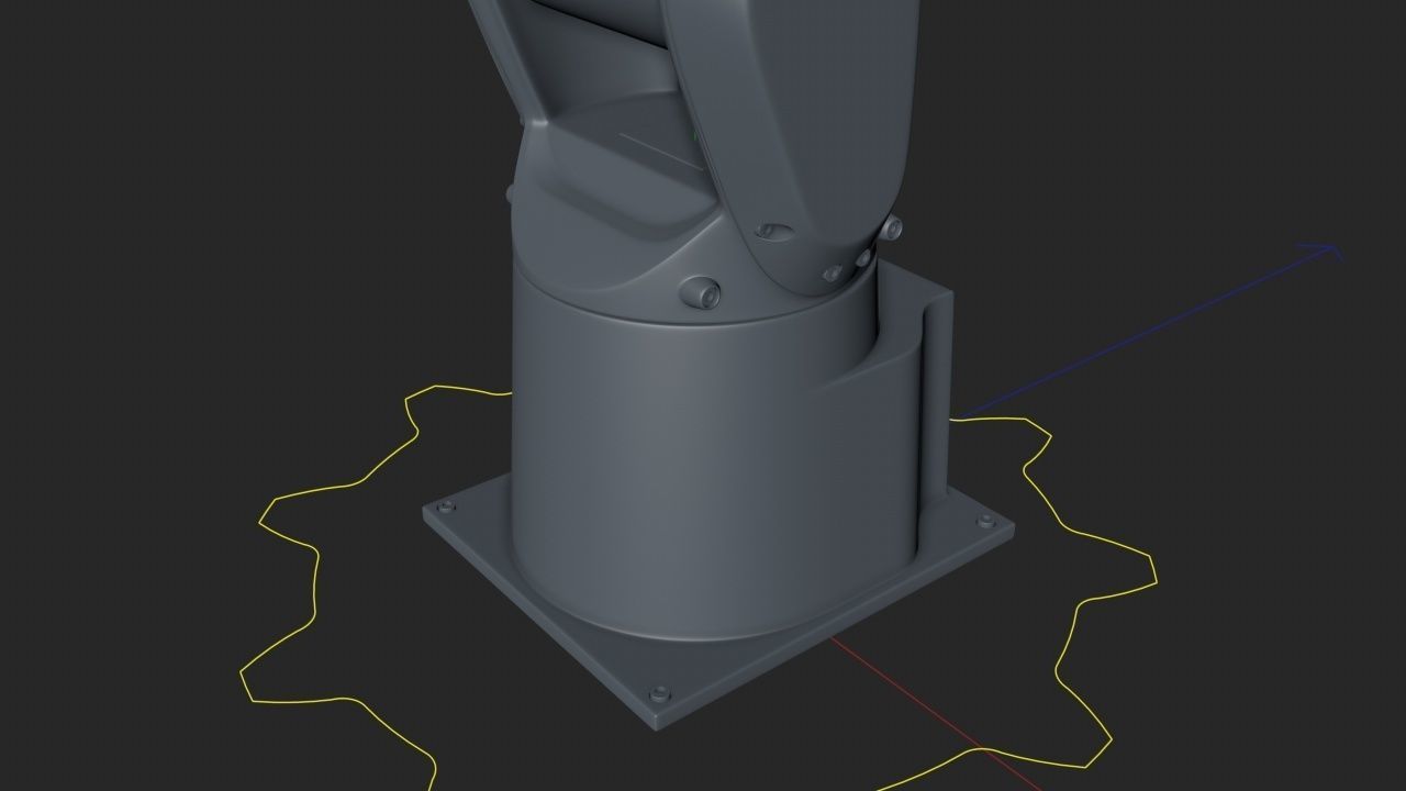 Fanuc LR MATE 200IB Cinema 4D Rigged Robotic Arm 3D model_15