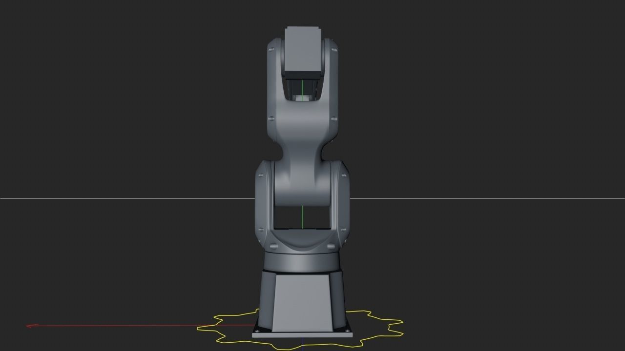 Fanuc LR MATE 200IB Cinema 4D Rigged Robotic Arm 3D model_11