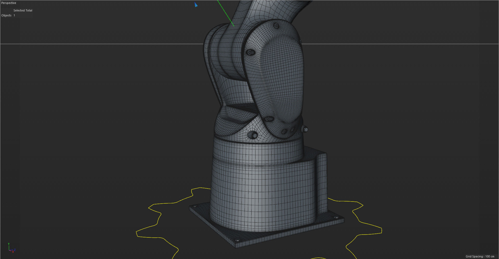 Fanuc LR MATE 200IB Cinema 4D Rigged Robotic Arm 3D model_6