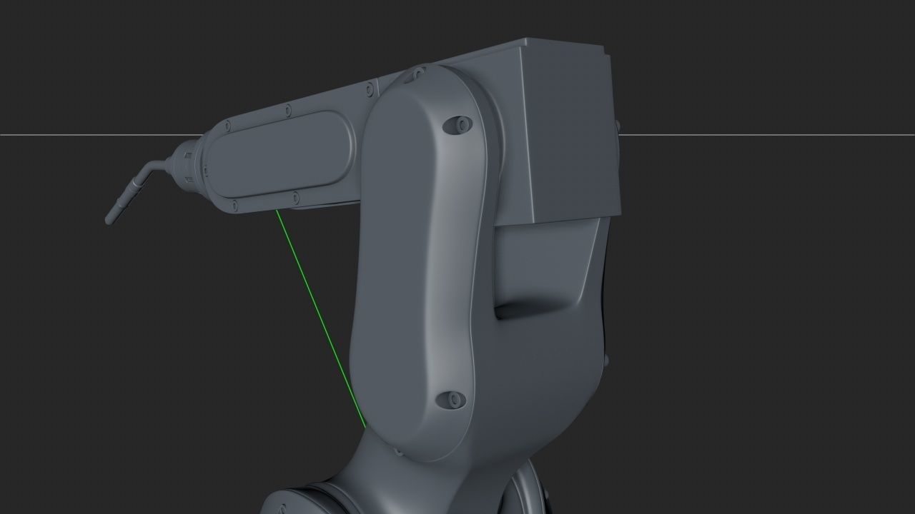 Fanuc LR MATE 200IB Cinema 4D Rigged Robotic Arm 3D model_12