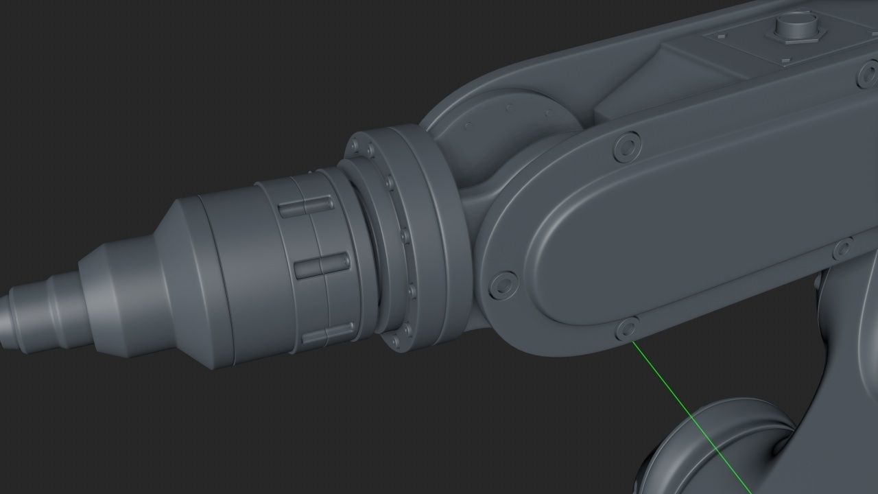 Fanuc LR MATE 200IB Cinema 4D Rigged Robotic Arm 3D model_17