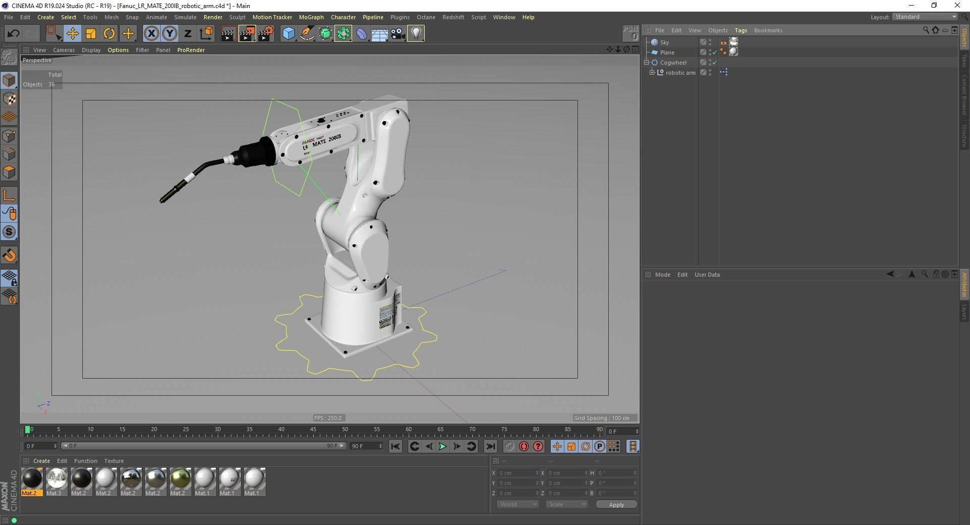 Fanuc LR MATE 200IB Cinema 4D Rigged Robotic Arm 3D model_22