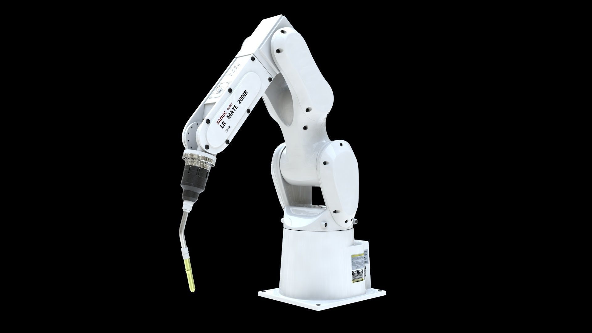 Fanuc LR MATE 200IB Cinema 4D Rigged Robotic Arm 3D model_2