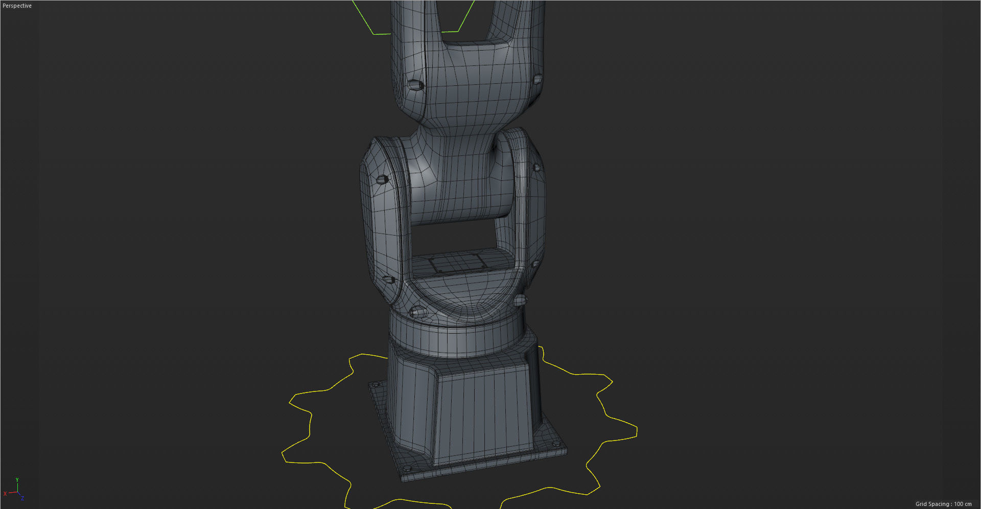 Fanuc LR MATE 200IB Cinema 4D Rigged Robotic Arm 3D model_8