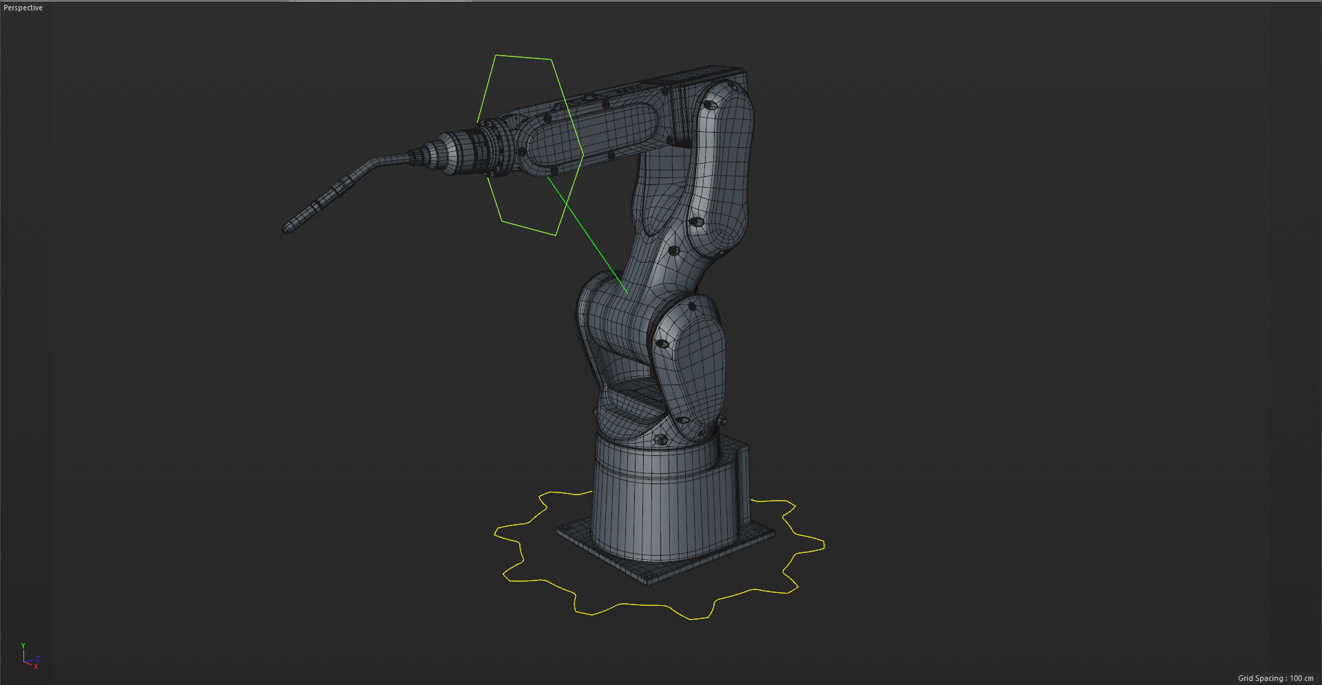 Fanuc LR MATE 200IB Cinema 4D Rigged Robotic Arm 3D model_19