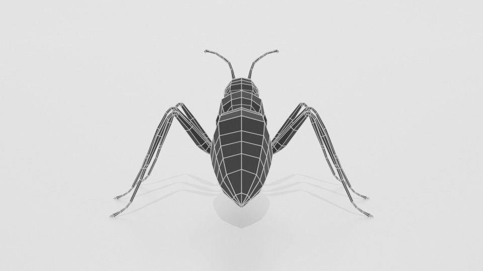 Low Poly Cartoon Ant Low-poly 3D model_12