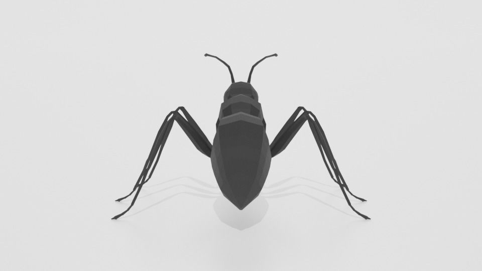 Low Poly Cartoon Ant Low-poly 3D model_3