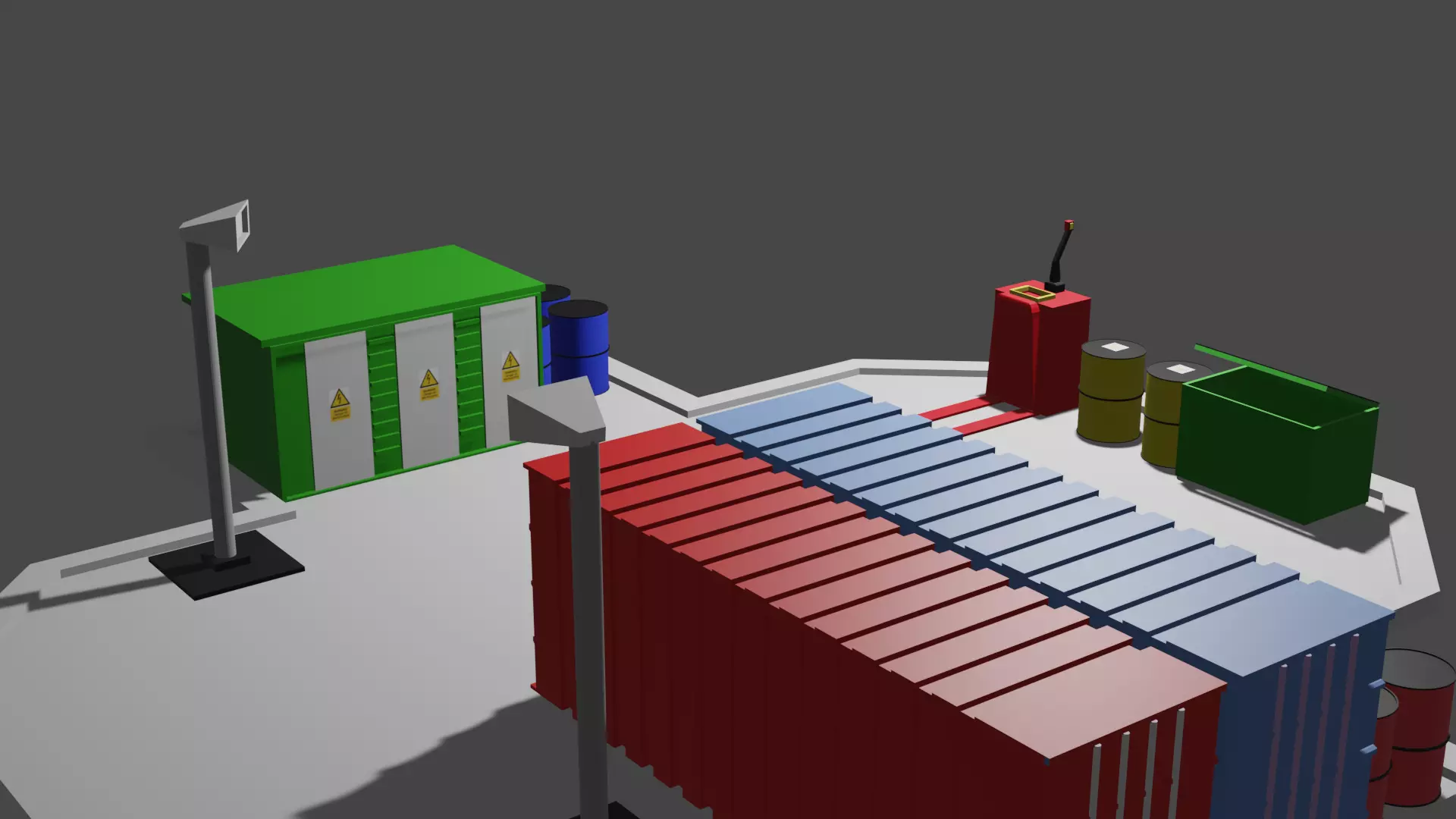 Simple Port 3D model_0