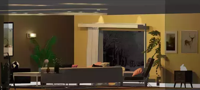 Living hall- interior design 