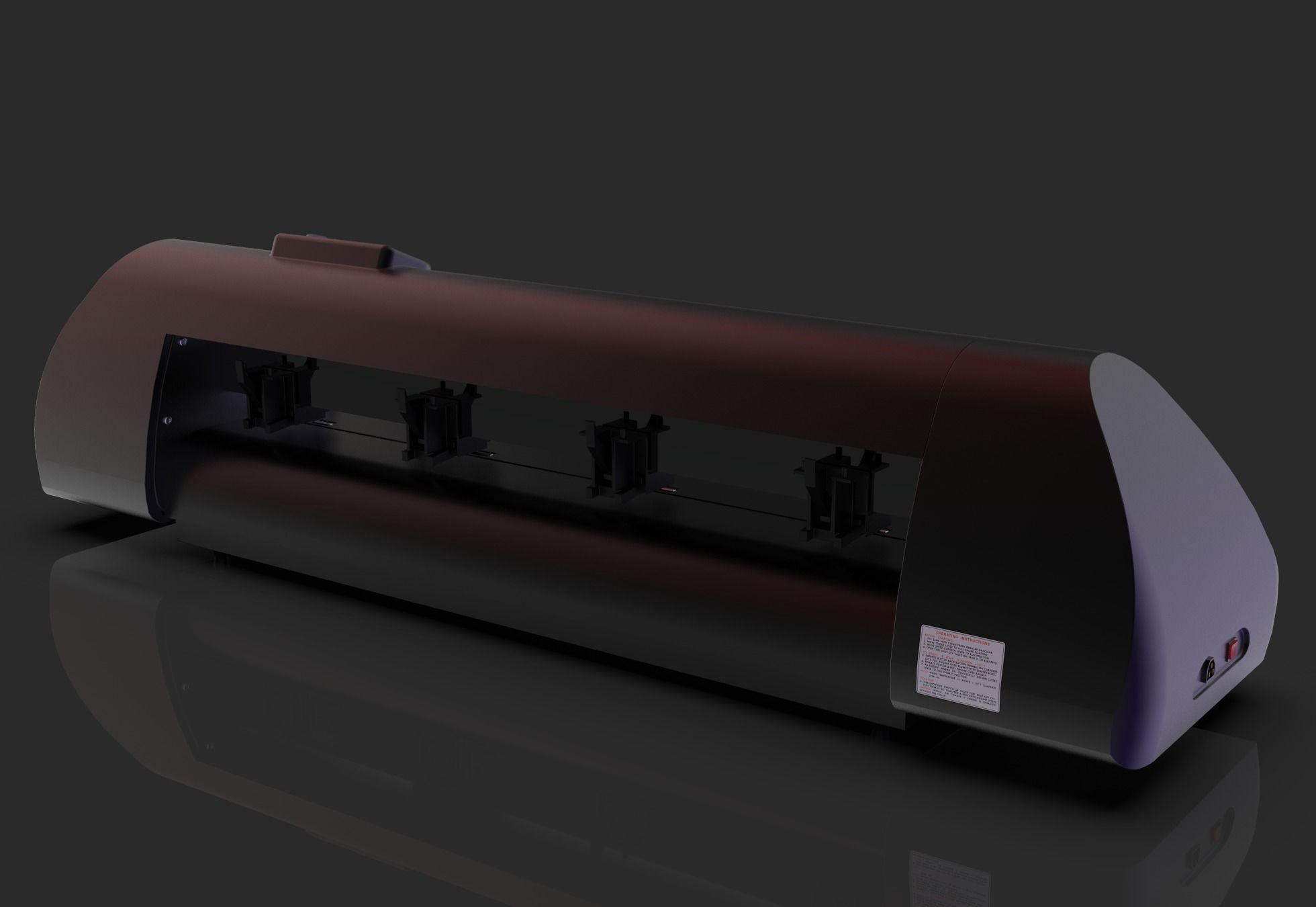 Roland Advanced Cutting Plotter Free low-poly 3D model_4