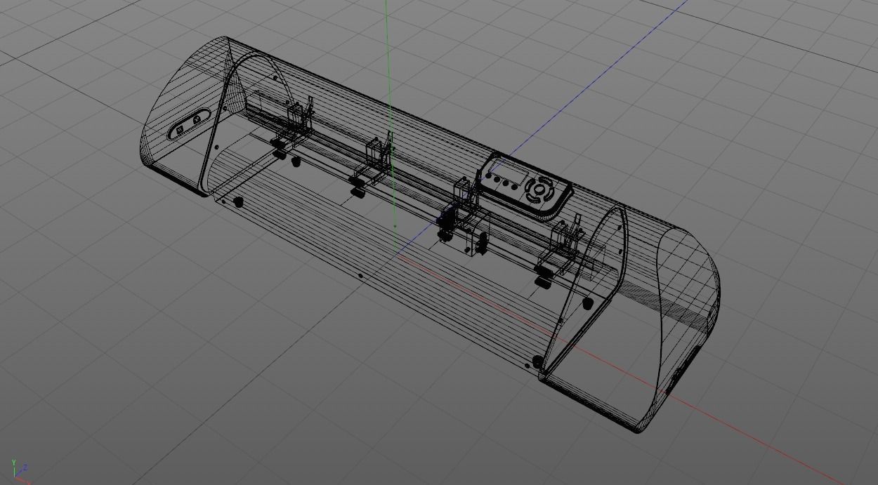 Roland Advanced Cutting Plotter Free low-poly 3D model_14