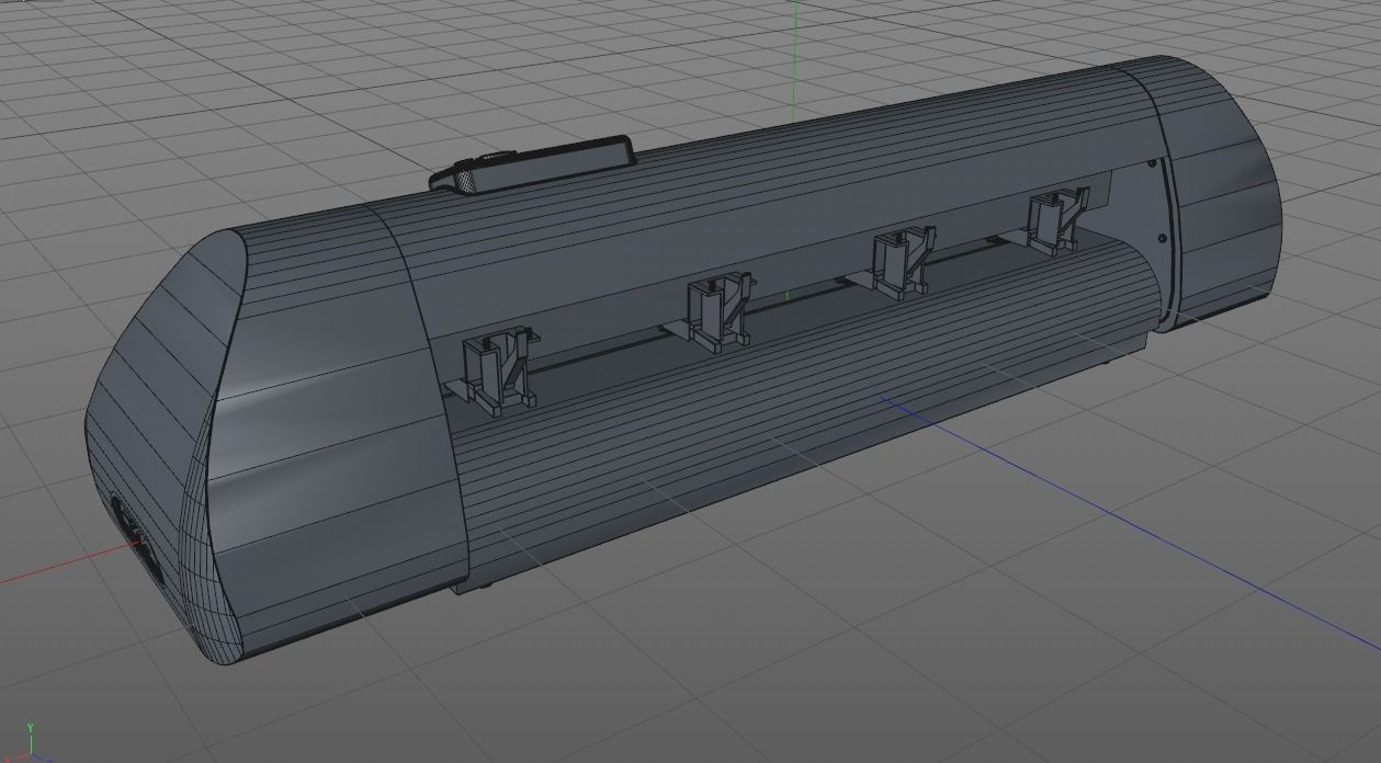Roland Advanced Cutting Plotter Free low-poly 3D model_11