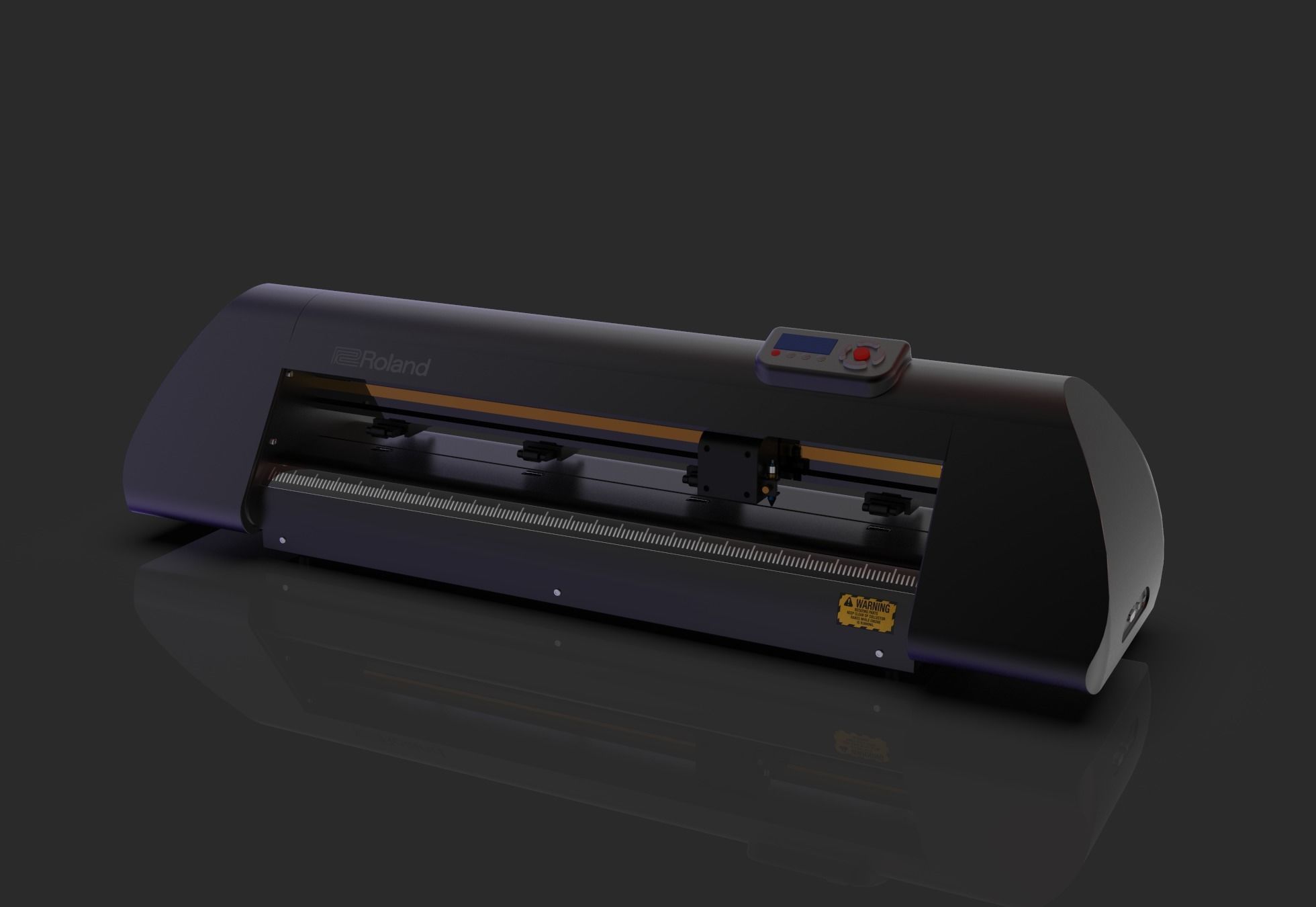 Roland Advanced Cutting Plotter Free low-poly 3D model_3