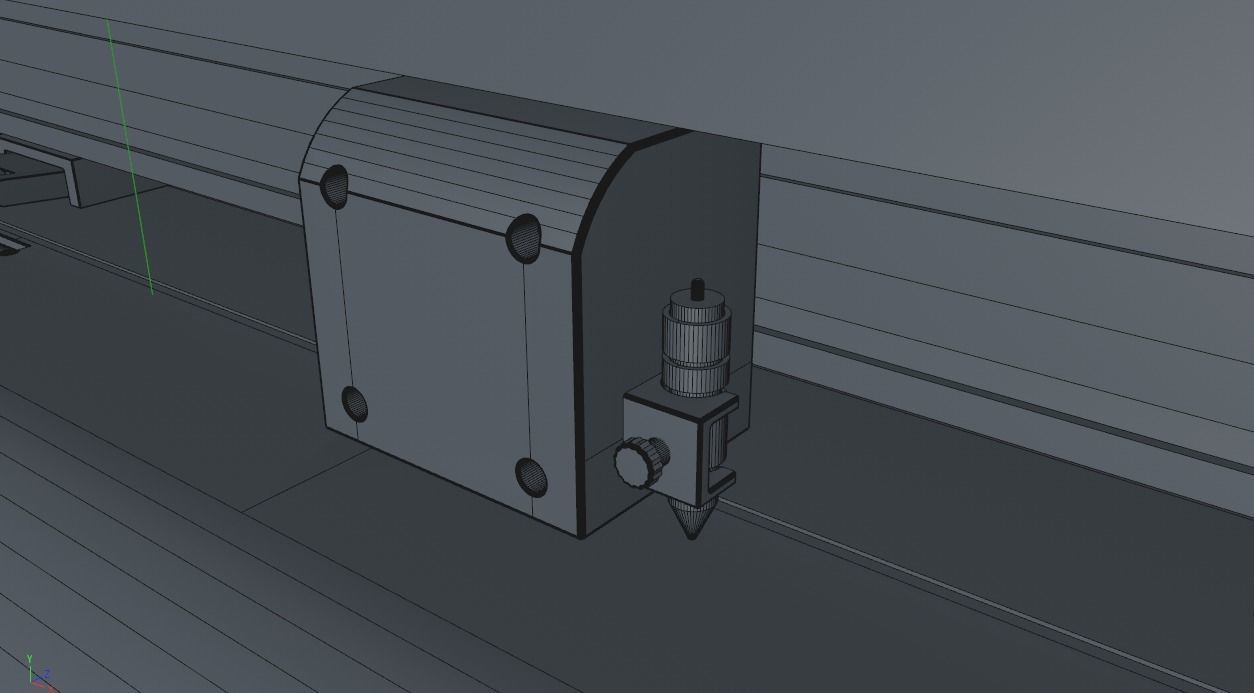 Roland Advanced Cutting Plotter Free low-poly 3D model_13