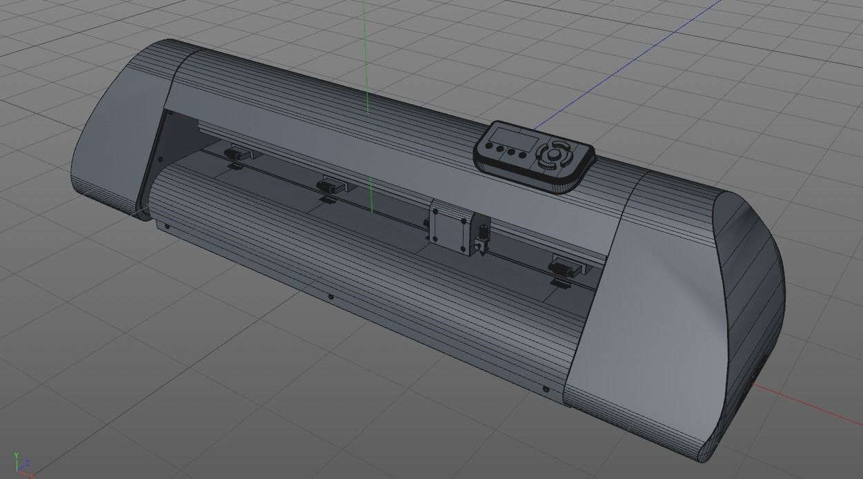 Roland Advanced Cutting Plotter Free low-poly 3D model_8
