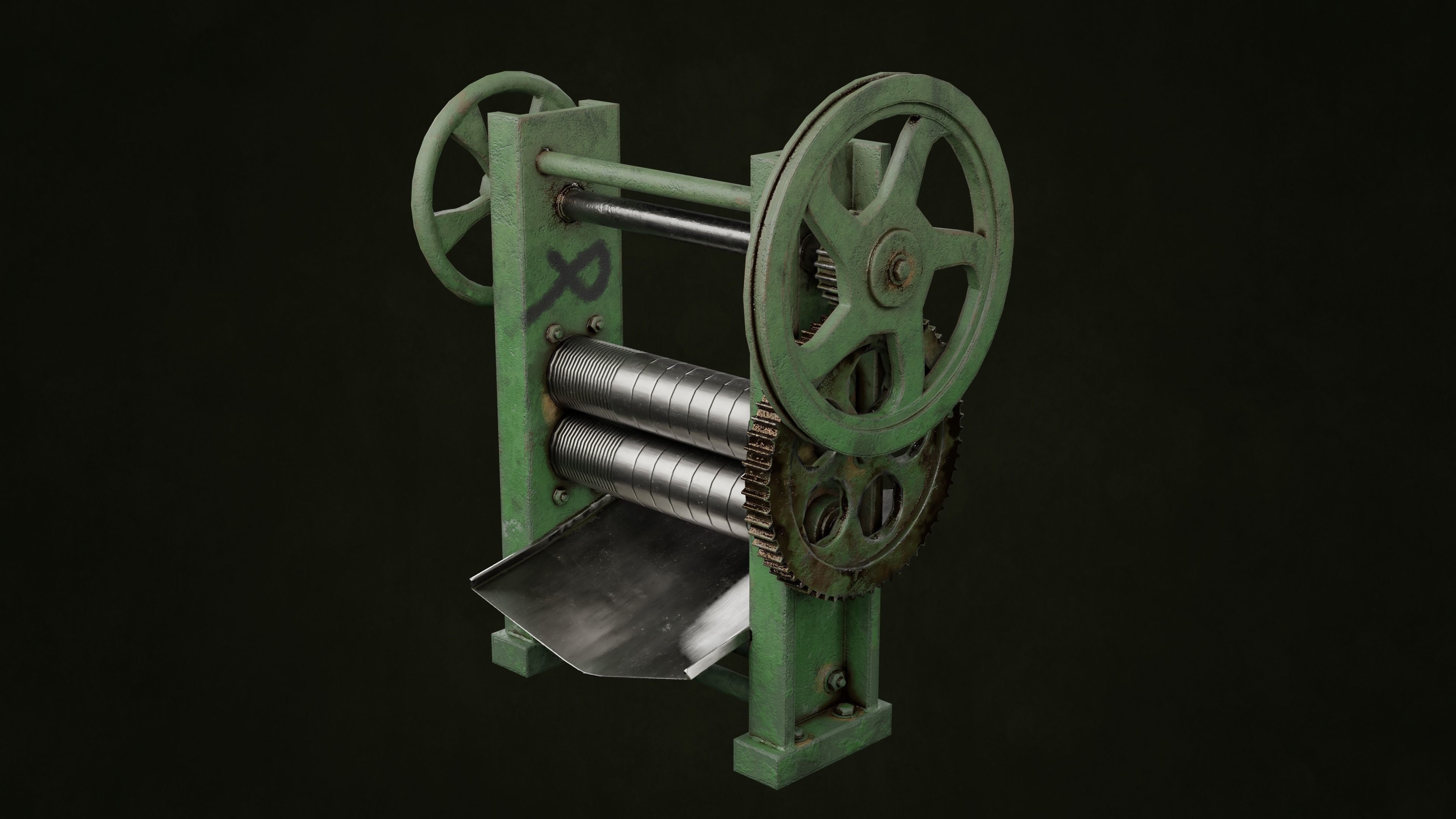 Sugarcane Machine Low-poly 3D model_1