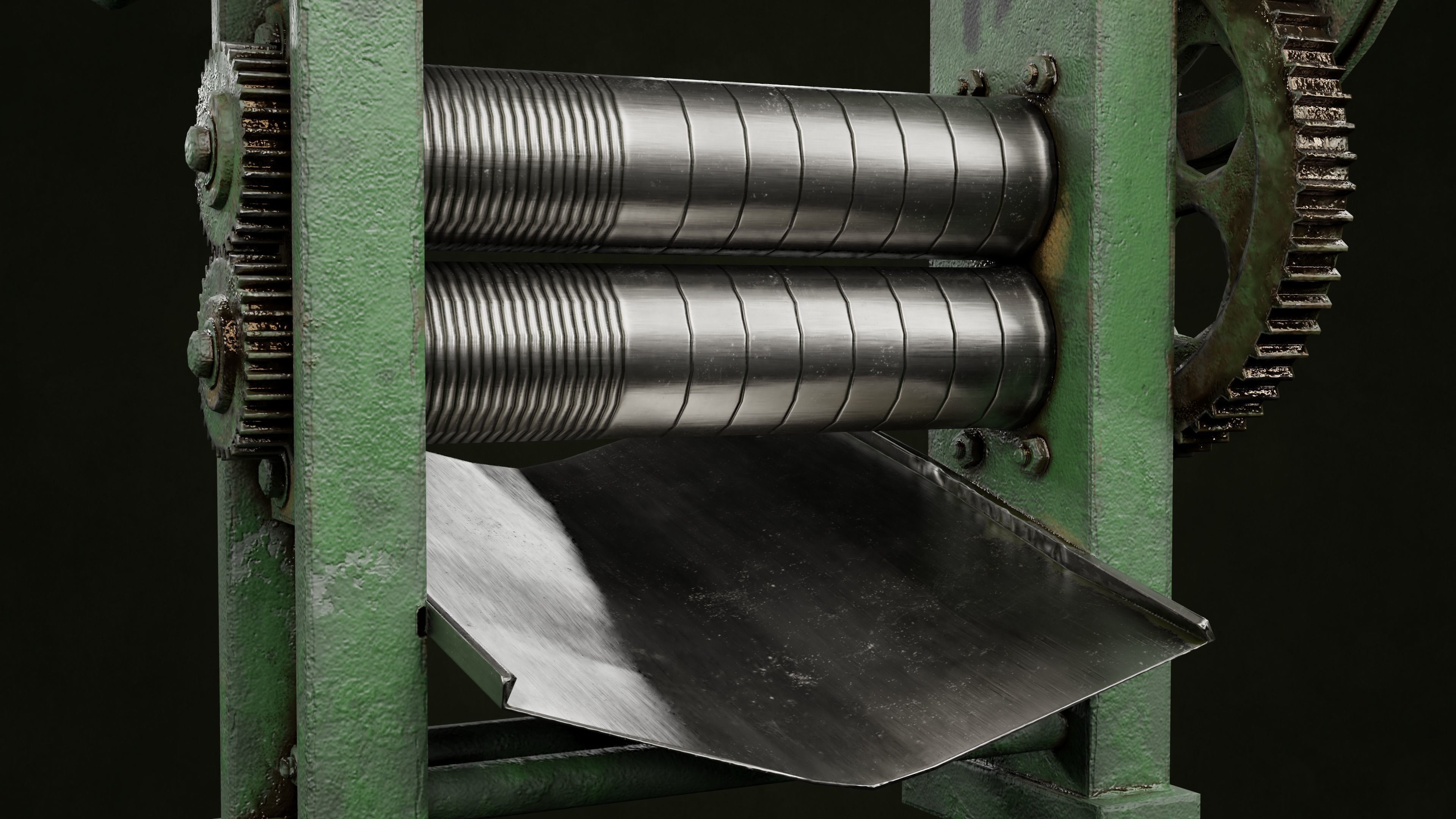 Sugarcane Machine Low-poly 3D model_3