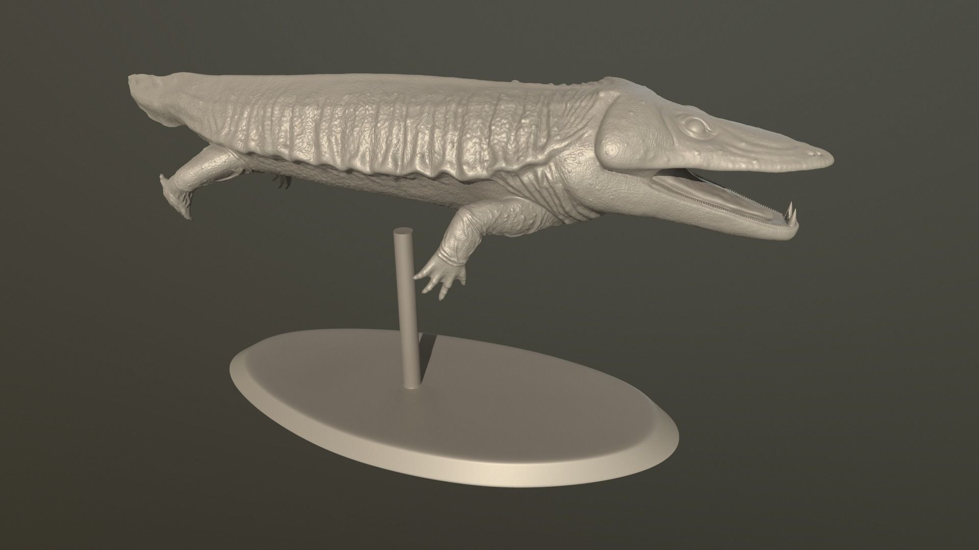 Mastodonsaurus alligator 3D print model_4