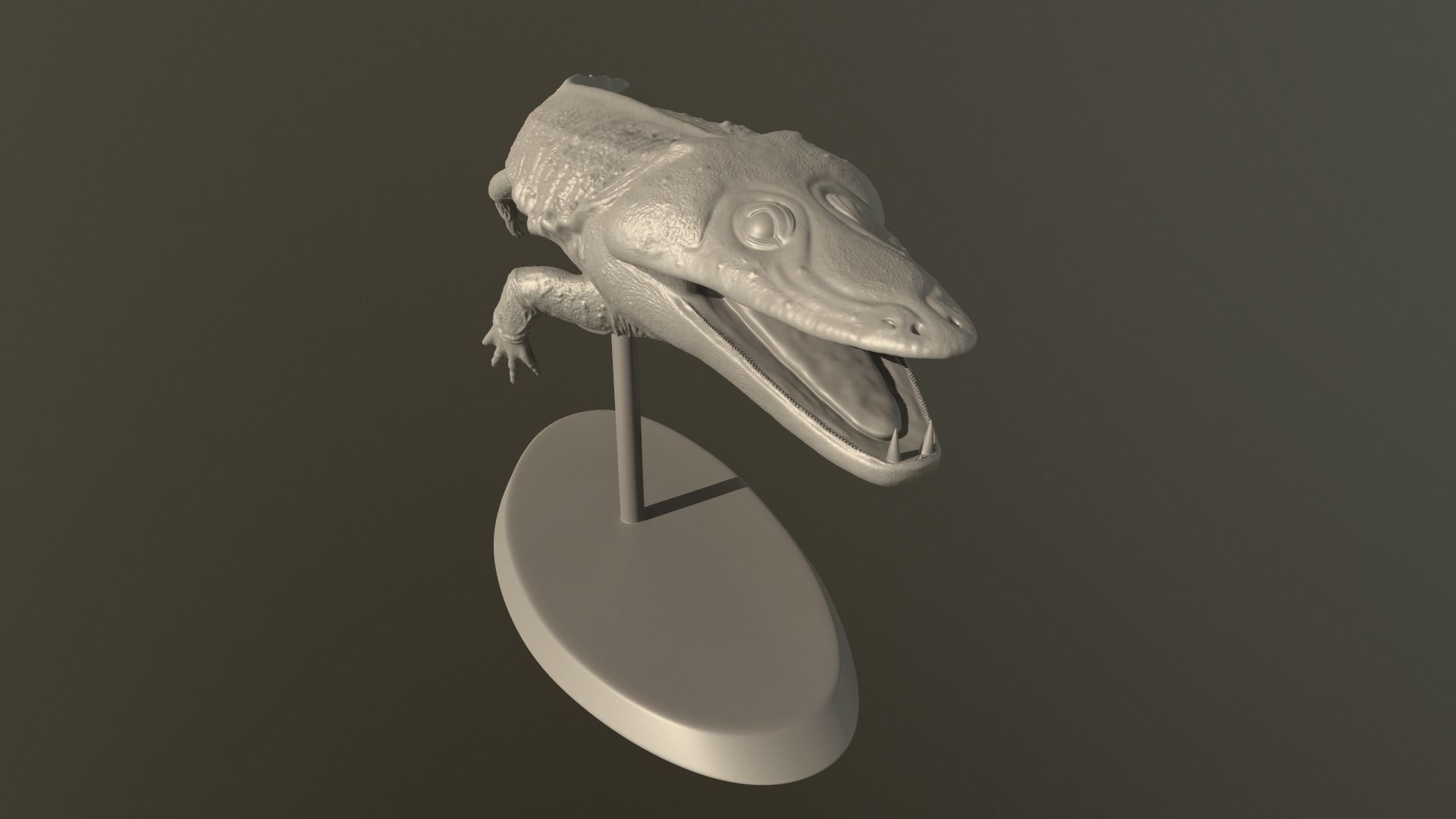 Mastodonsaurus alligator 3D print model_3
