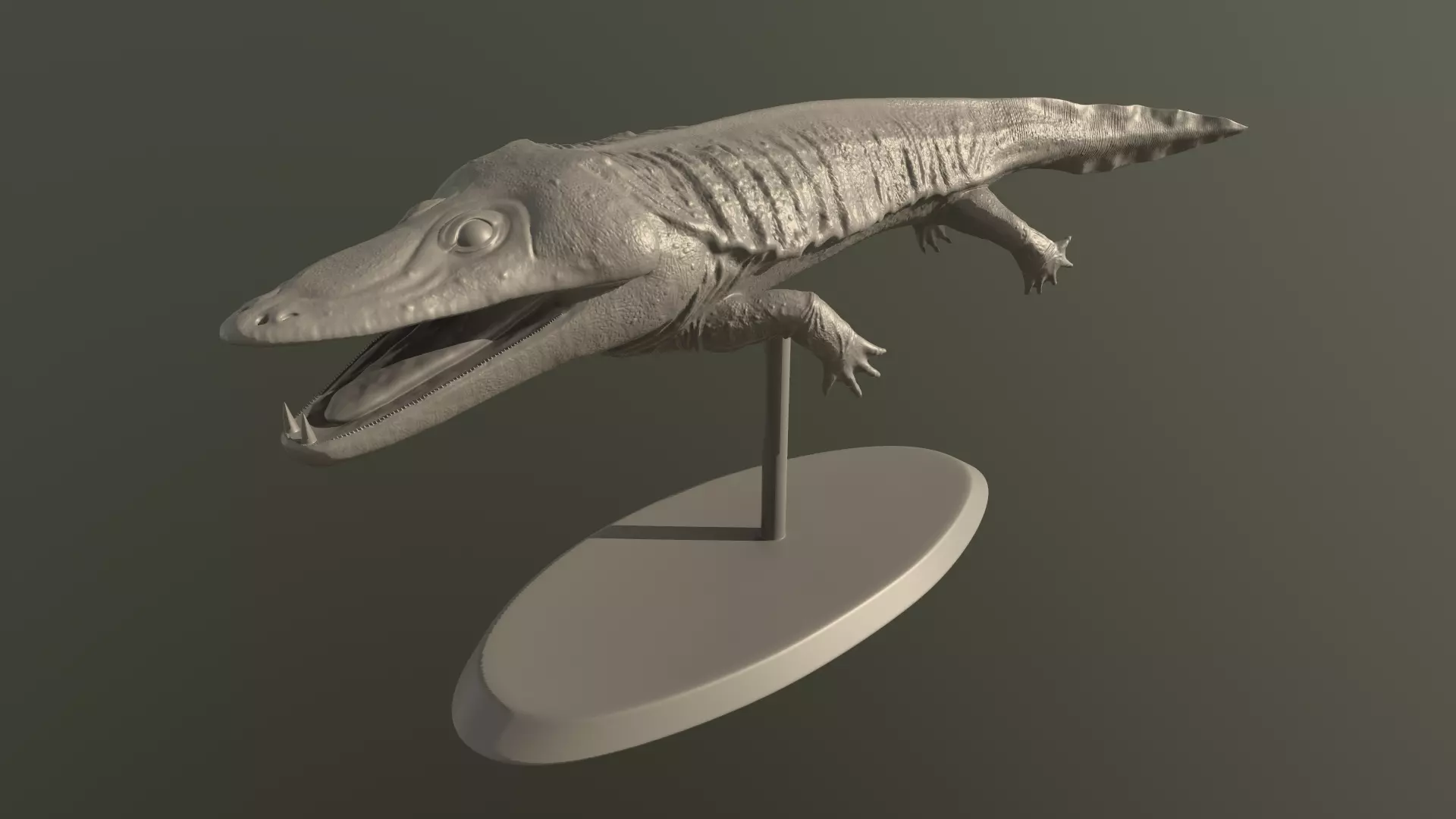 Mastodonsaurus alligator 3D print model_0