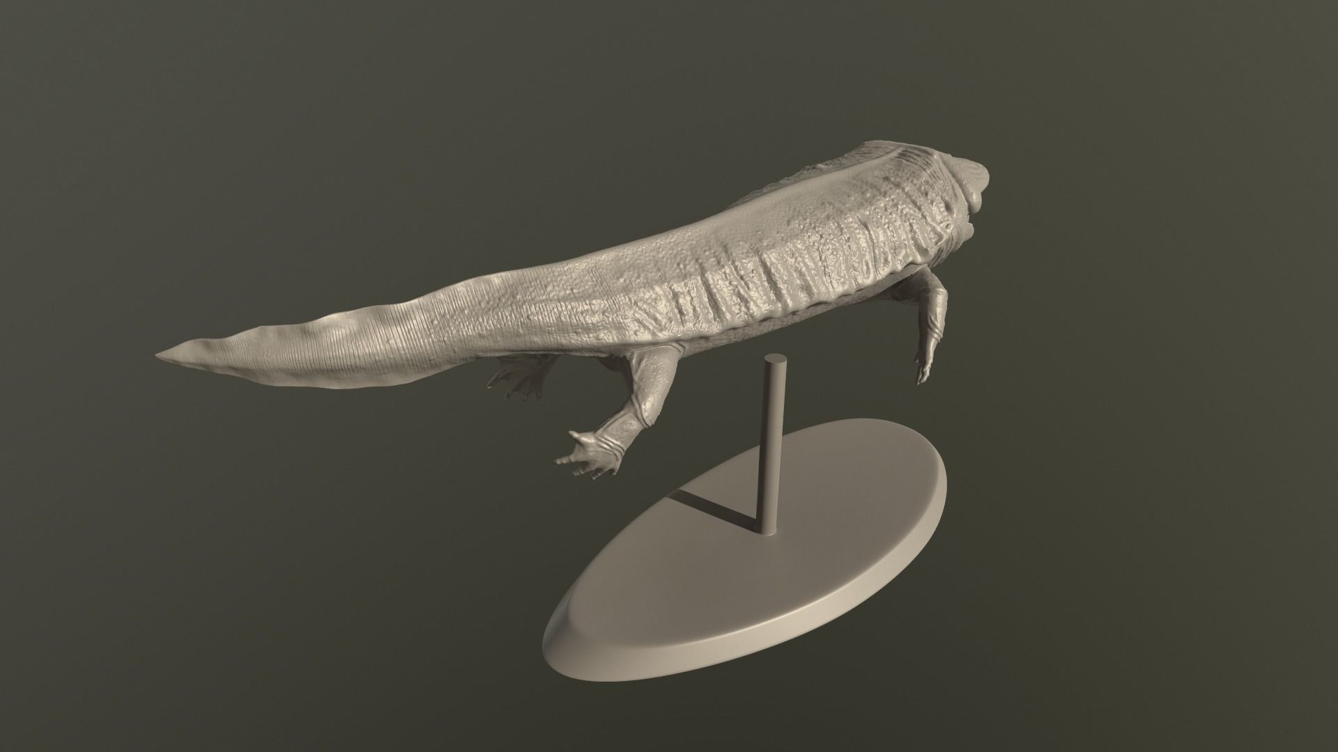 Mastodonsaurus alligator 3D print model_5