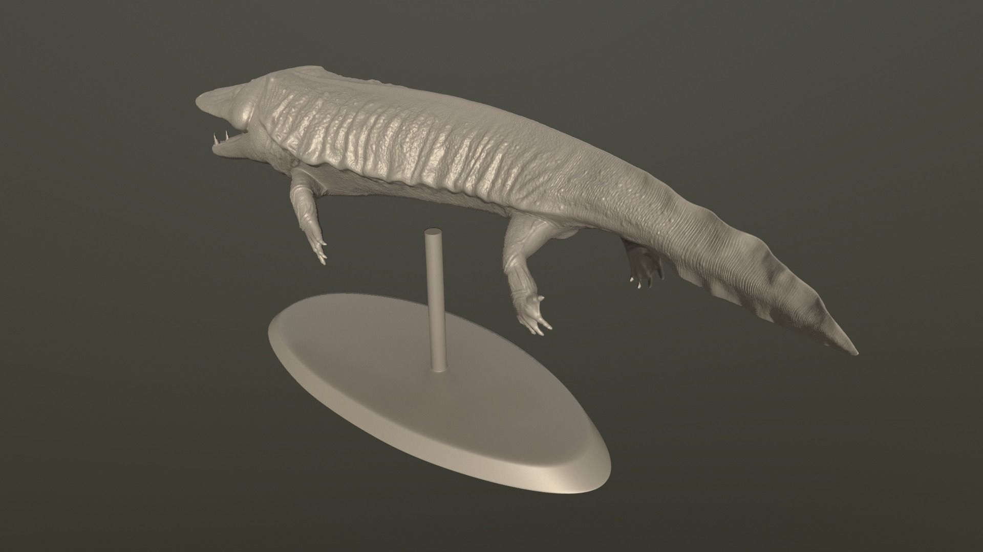 Mastodonsaurus alligator 3D print model_6
