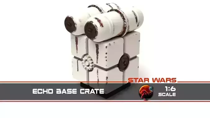 Star Wars Echo Base Crate  1-6 scale Hottoys  Free 3D print model