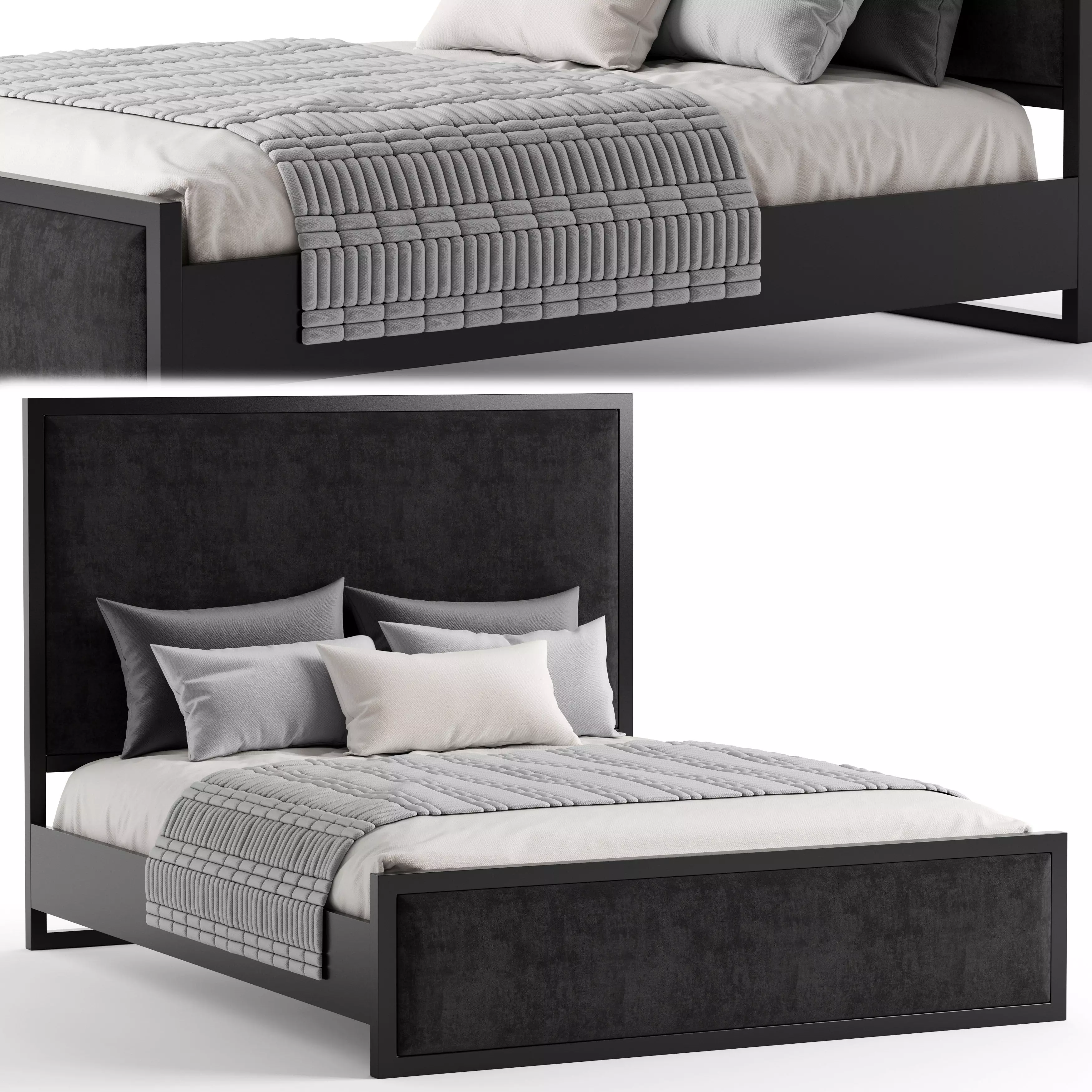 Modern bed 3D model_0
