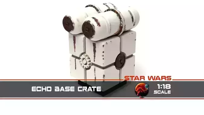 Star Wars Echo Base Crate  1-18 scale Kenner Hasbro  Free 3D print model