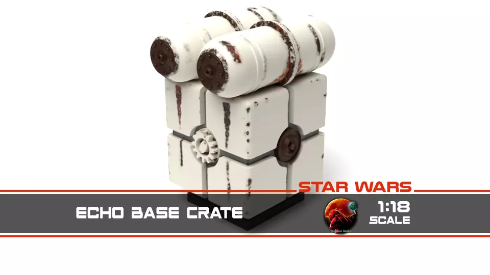 Star Wars Echo Base Crate  1-18 scale Kenner Hasbro  Free 3D print model_0