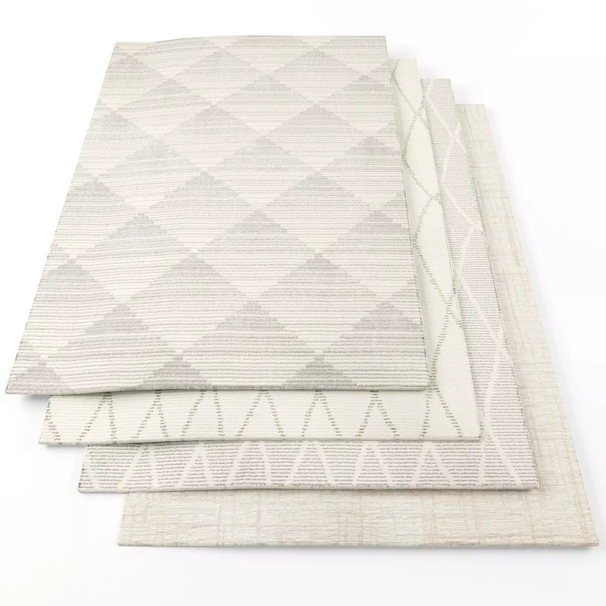 Rugs-840 rug with geometric pattern Low-poly 3D model_0