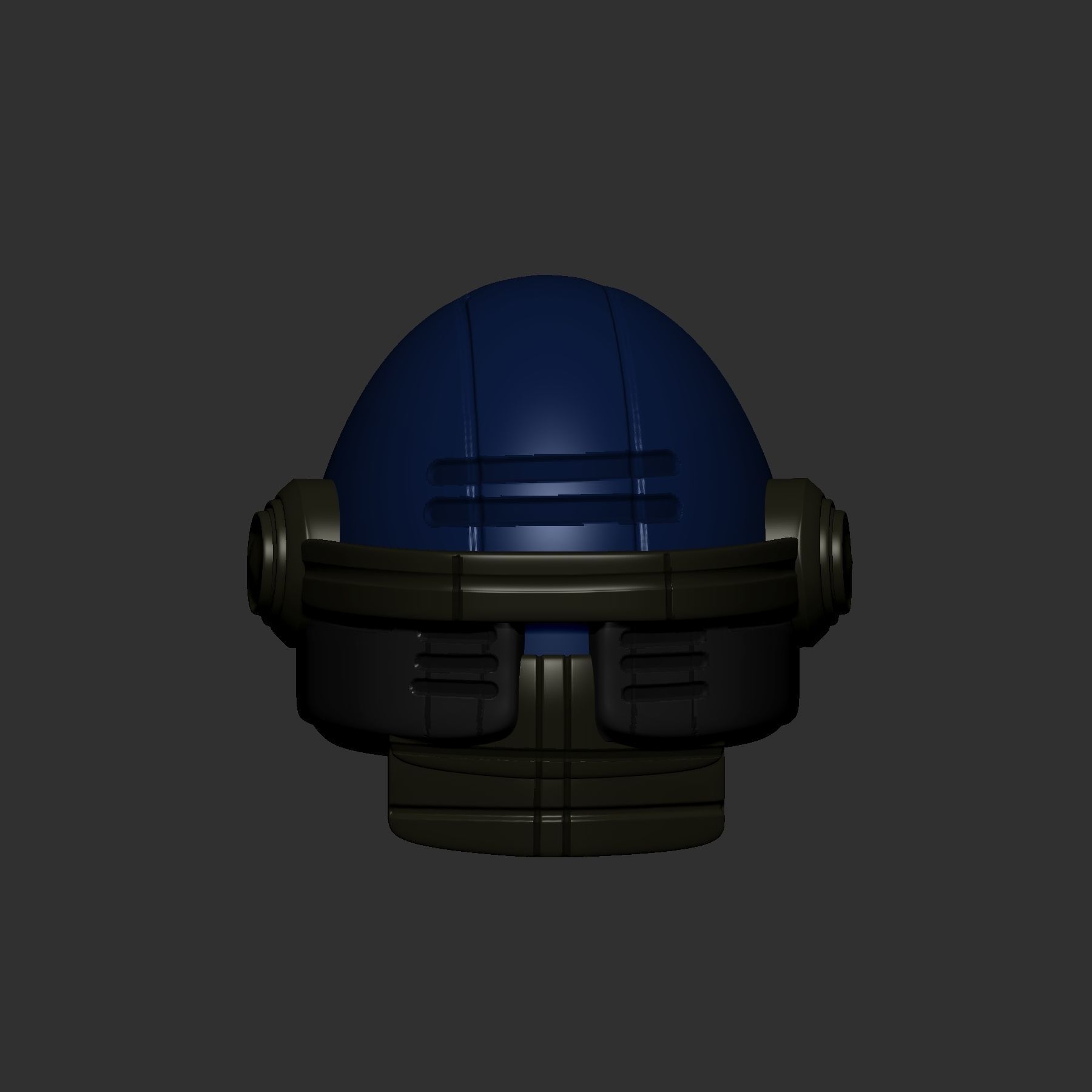 helmet high poly sculpt 3d printable 3D model_1