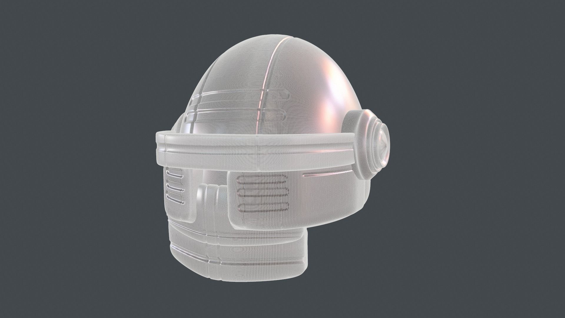 helmet high poly sculpt 3d printable 3D model_7