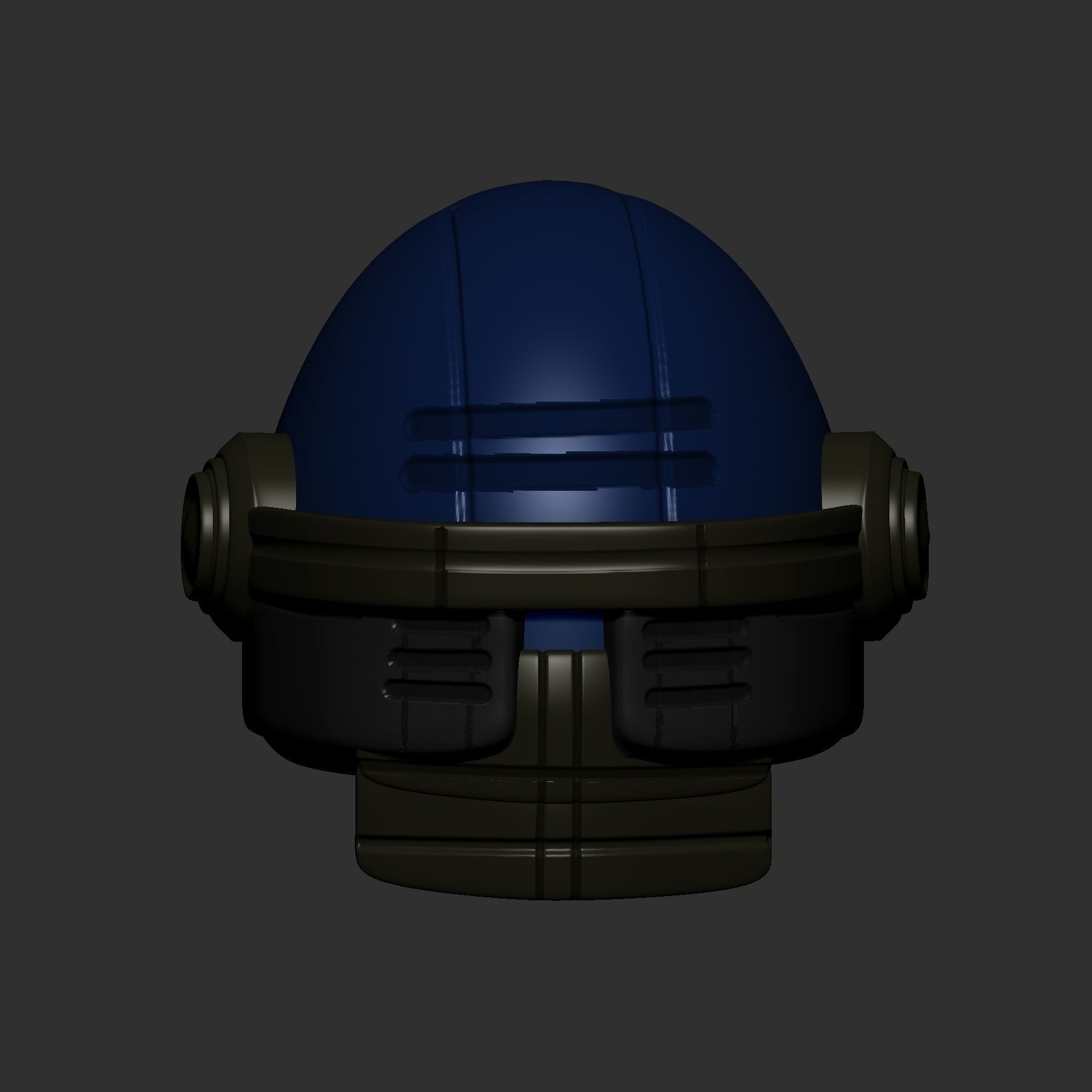 helmet high poly sculpt 3d printable 3D model_2