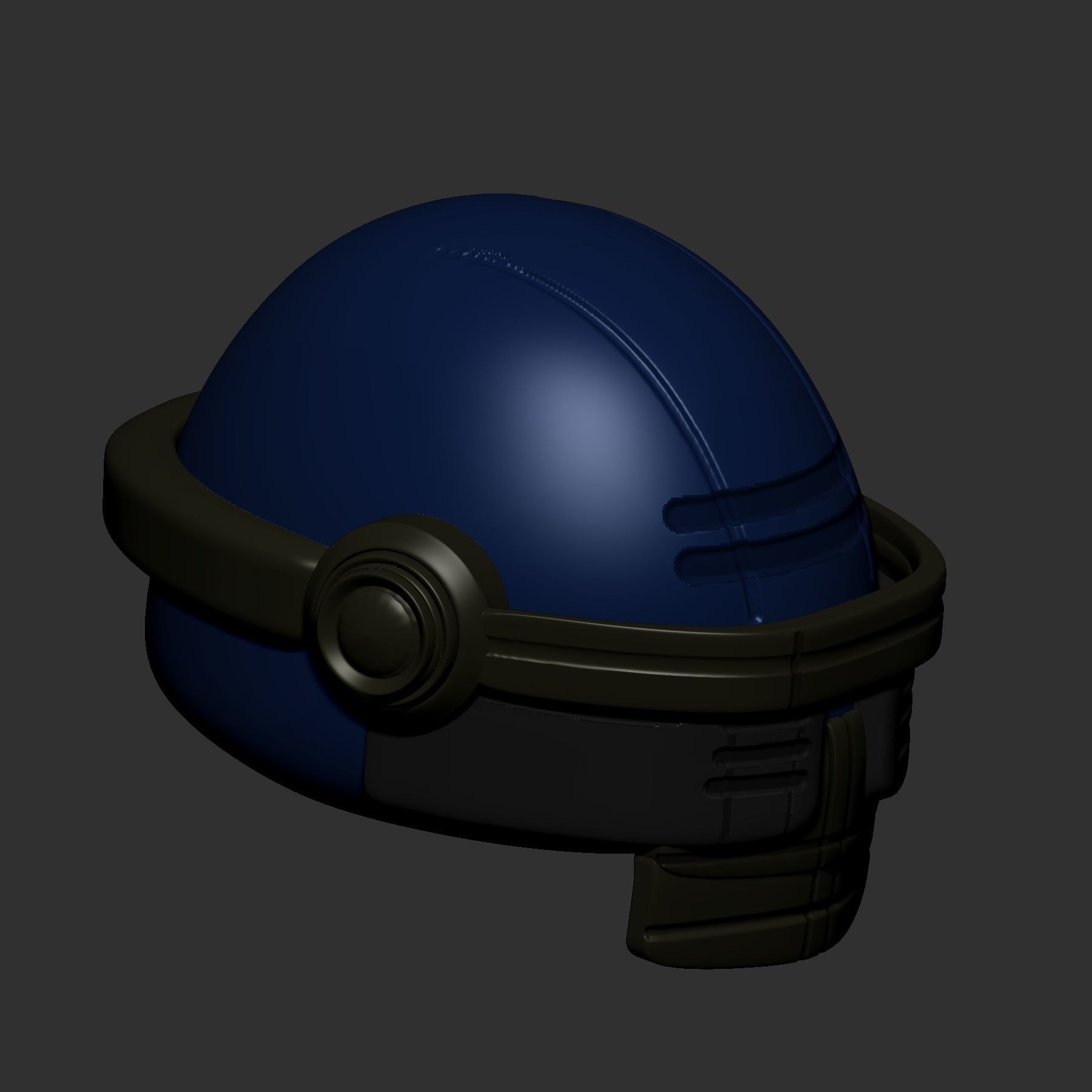 helmet high poly sculpt 3d printable 3D model_5