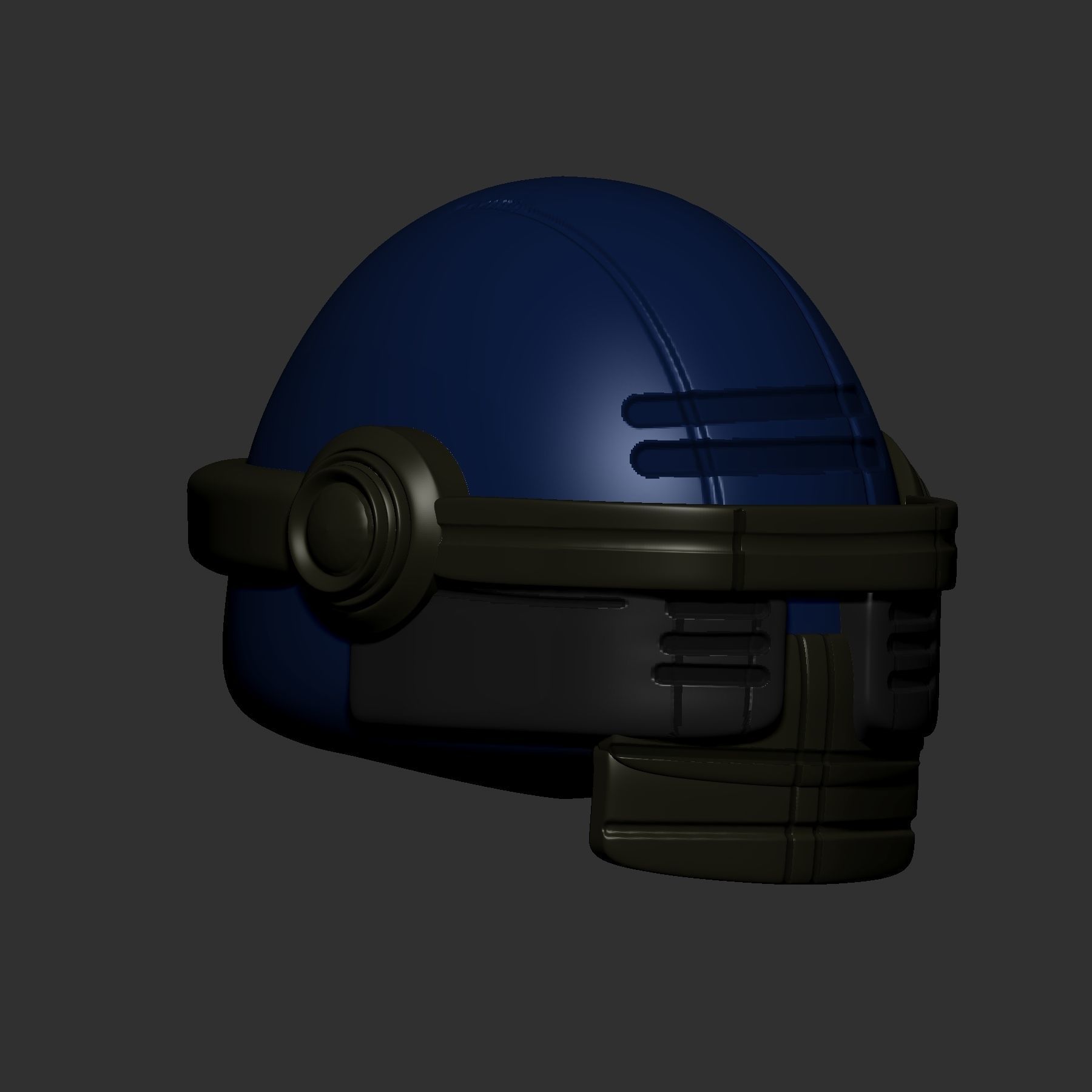 helmet high poly sculpt 3d printable 3D model_4
