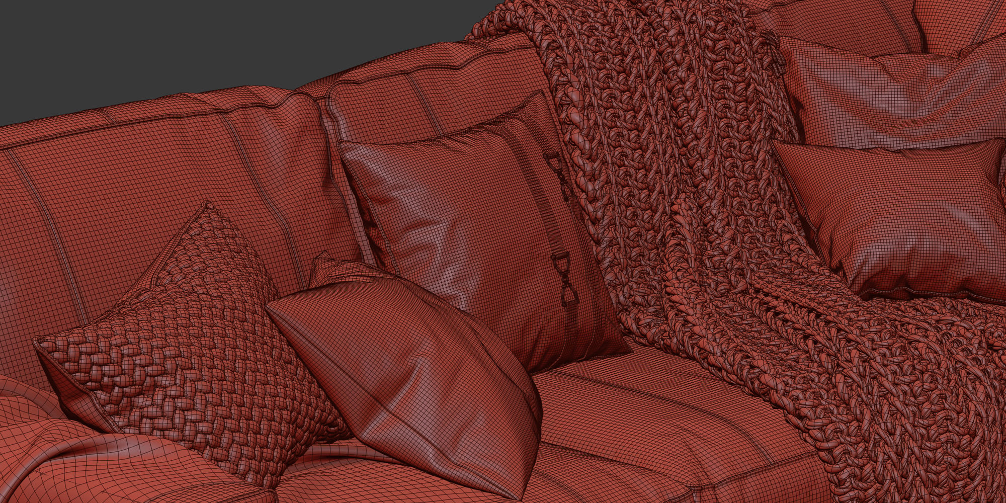 Capri sectional sofa 3D model_14