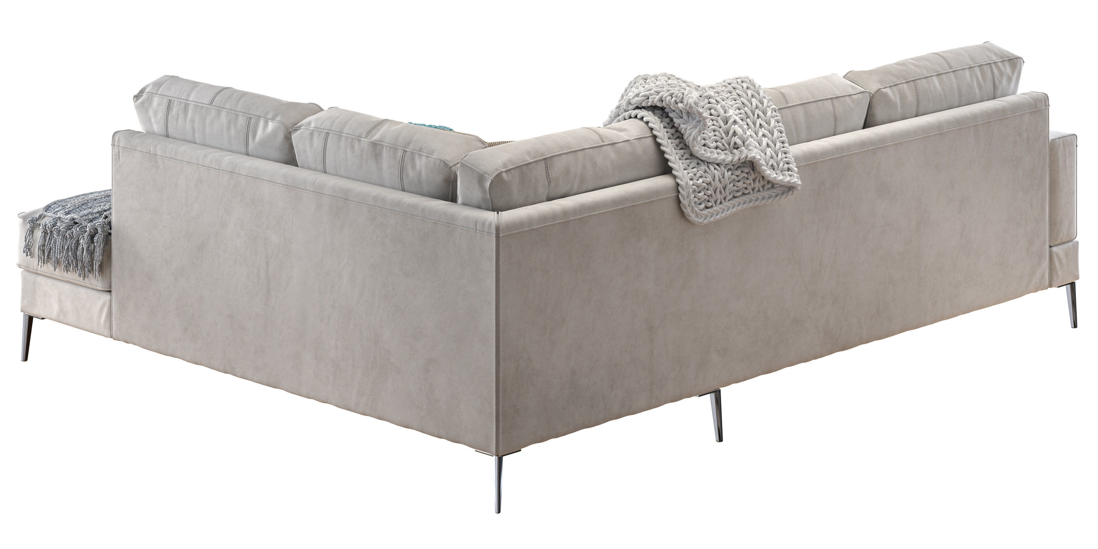 Capri sectional sofa 3D model_4