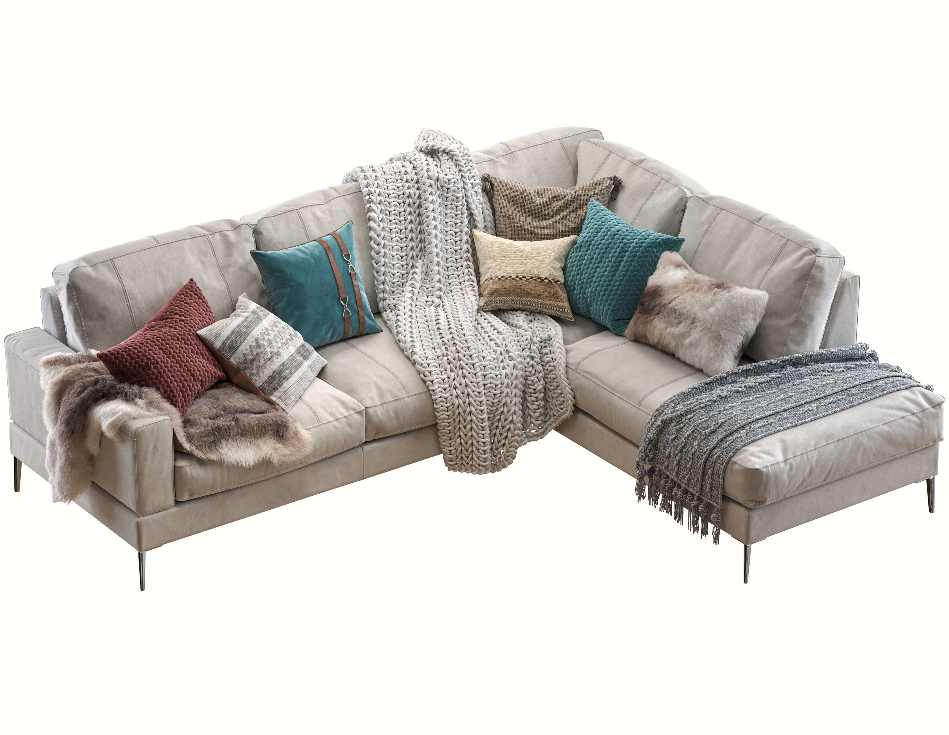 Capri sectional sofa 3D model CGTrader