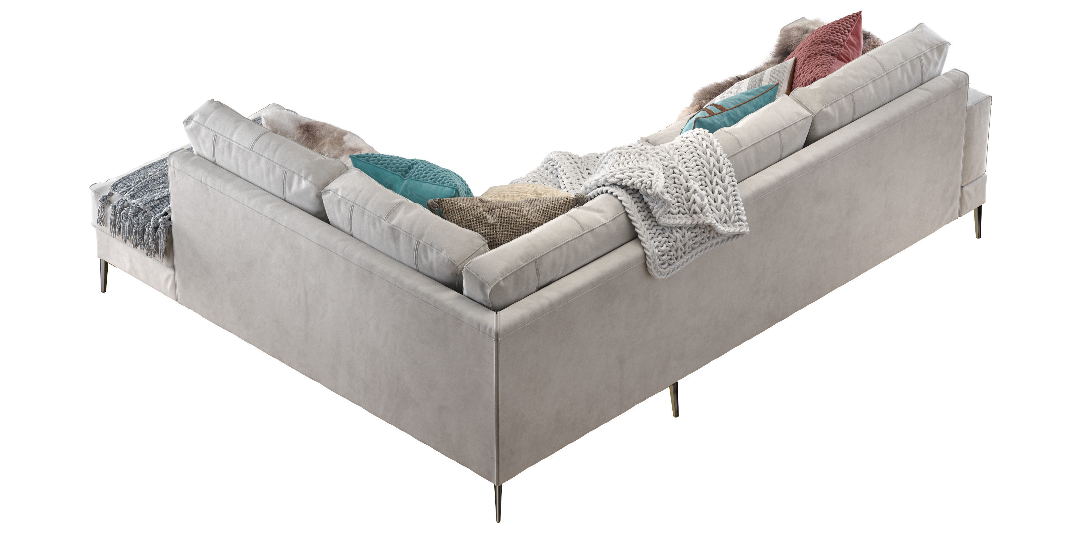 Capri sectional sofa 3D model_6